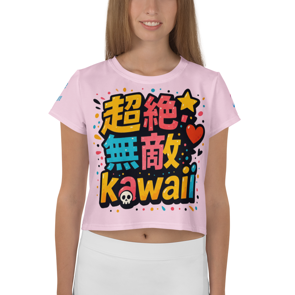 超絶無敵KAWAii 01 CROP TEE-やさしさ最強バージョン-パステルピンク