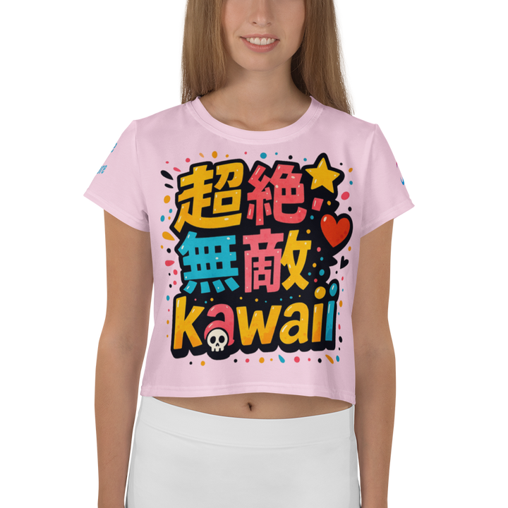 超絶無敵KAWAii 01 CROP TEE-やさしさ最強バージョン-パステルピンク