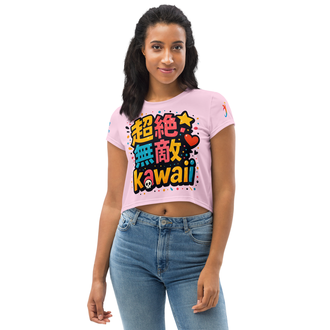超絶無敵KAWAii 01 CROP TEE-やさしさ最強バージョン-パステルピンク