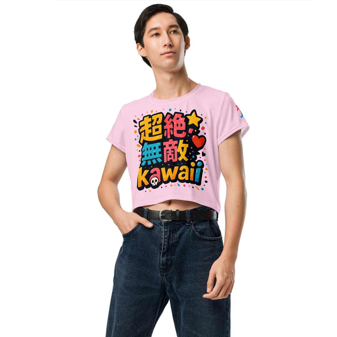 超絶無敵KAWAii 01 CROP TEE-やさしさ最強バージョン-パステルピンク