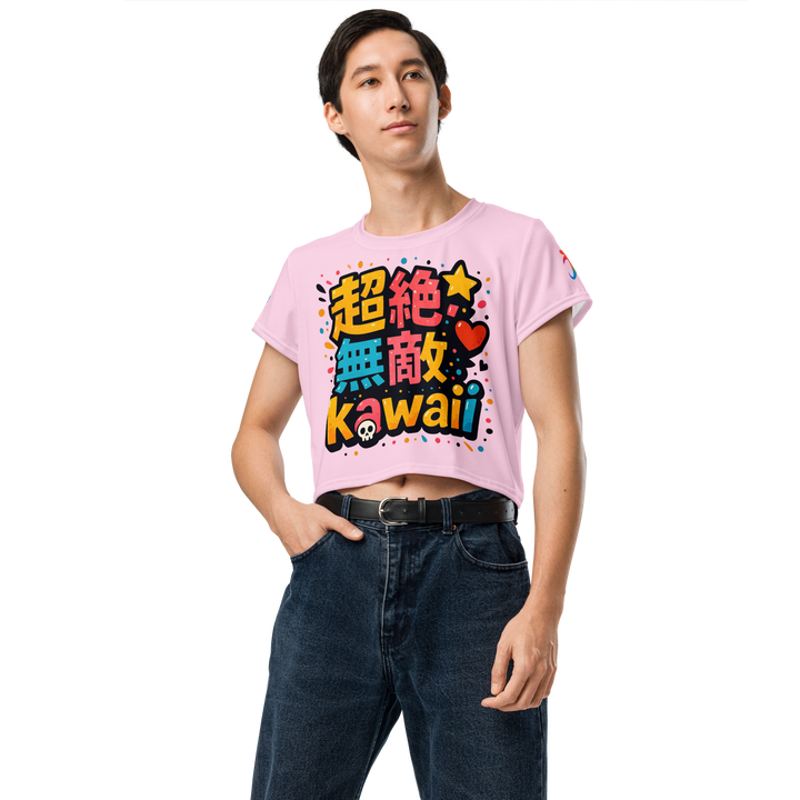 超絶無敵KAWAii 01 CROP TEE-やさしさ最強バージョン-パステルピンク