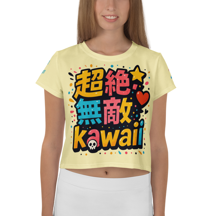 超絶無敵KAWAii 01 CROP TEE-やさしさ最強バージョン-バターイエロー