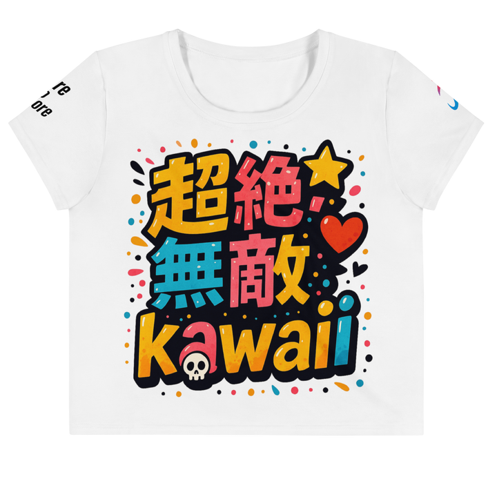 超絶無敵KAWAii 01 CROP TEE-やさしさ最強バージョン-ホワイト