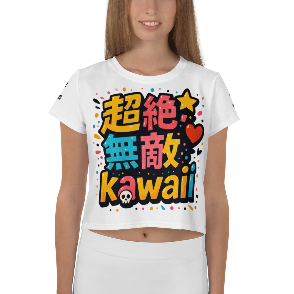 超絶無敵KAWAii 01 CROP TEE-やさしさ最強バージョン-ホワイト