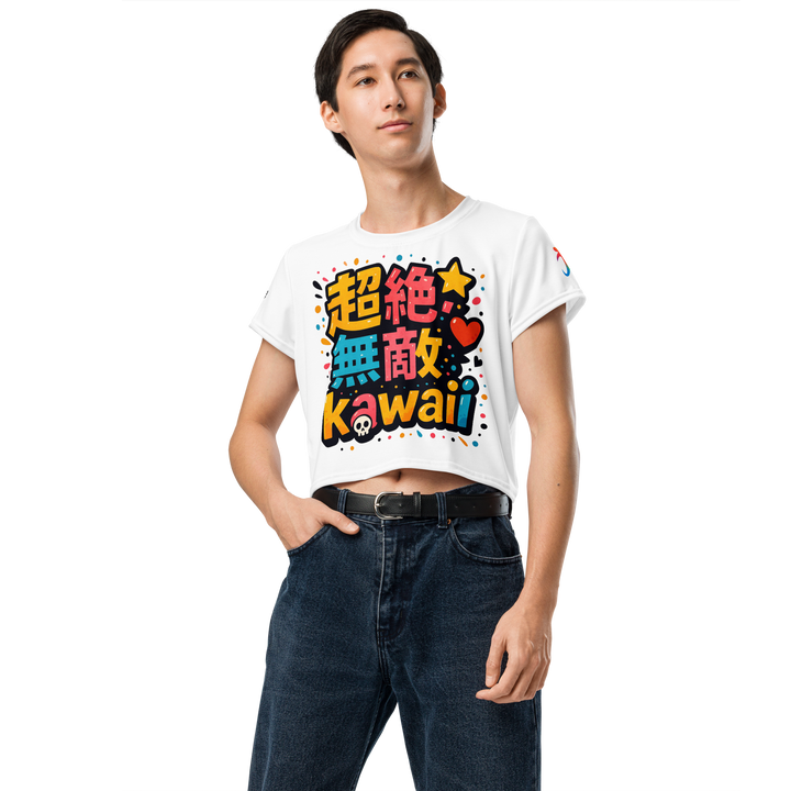 超絶無敵KAWAii 01 CROP TEE-やさしさ最強バージョン-ホワイト