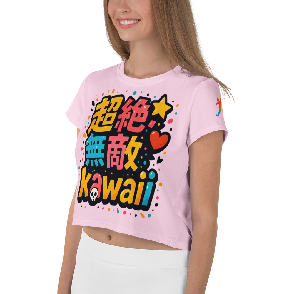 超絶無敵KAWAii 01 CROP TEE-やさしさ最強バージョン-パステルピンク