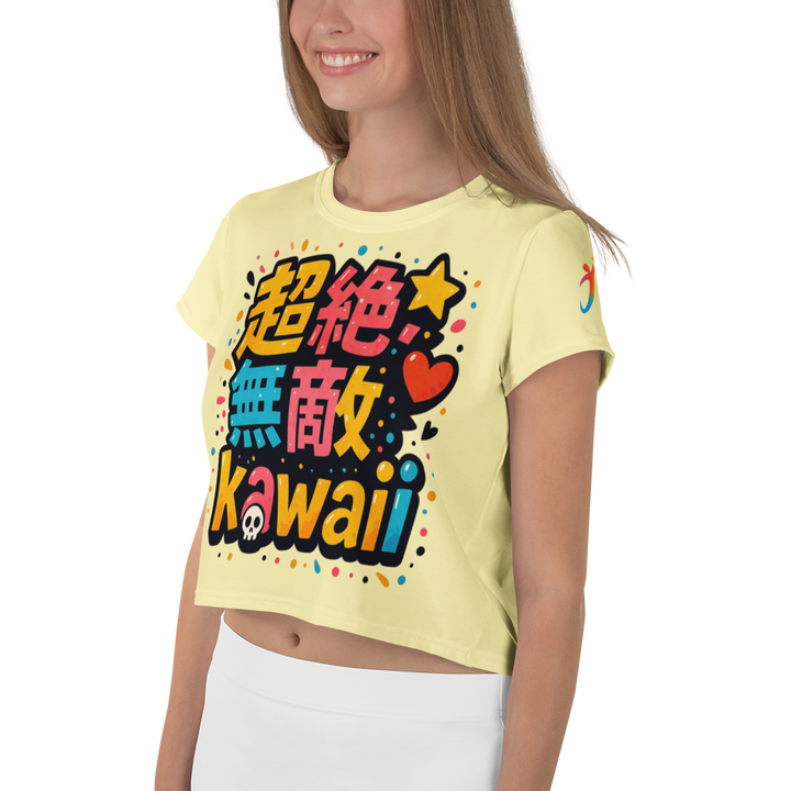超絶無敵KAWAii 01 CROP TEE-やさしさ最強バージョン-バターイエロー