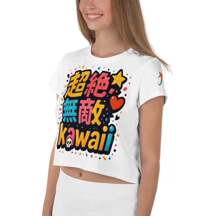 超絶無敵KAWAii 01 CROP TEE-やさしさ最強バージョン-ホワイト