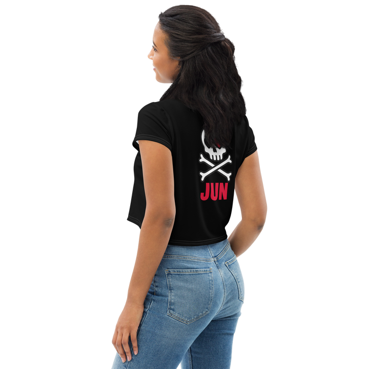 RISE ABOVE 06 – Black Crop Tee