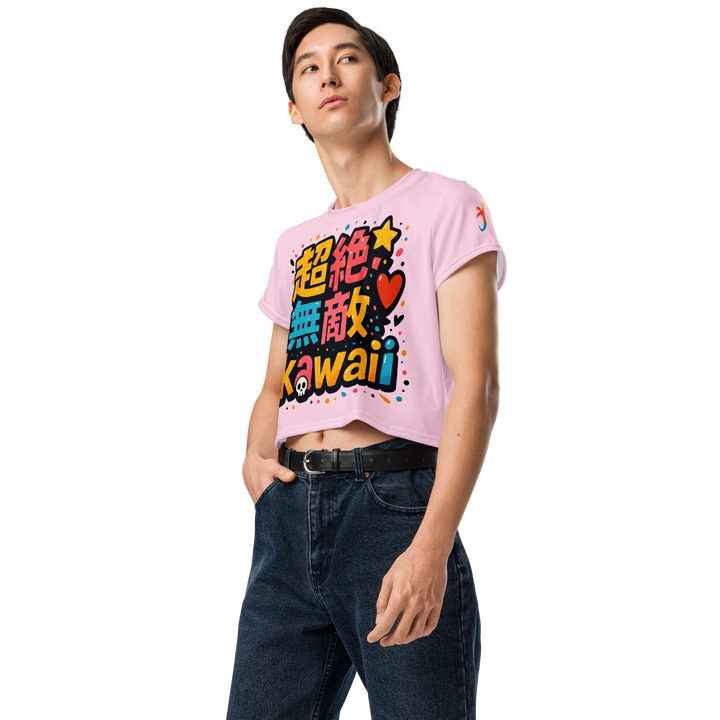 超絶無敵KAWAii 01 CROP TEE-やさしさ最強バージョン-パステルピンク