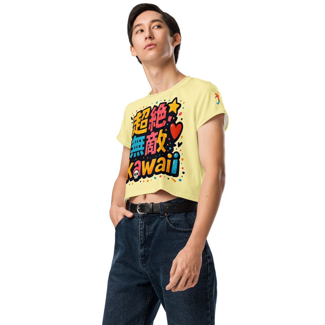 超絶無敵KAWAii 01 CROP TEE-やさしさ最強バージョン-バターイエロー