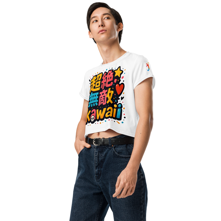 超絶無敵KAWAii 01 CROP TEE-やさしさ最強バージョン-ホワイト