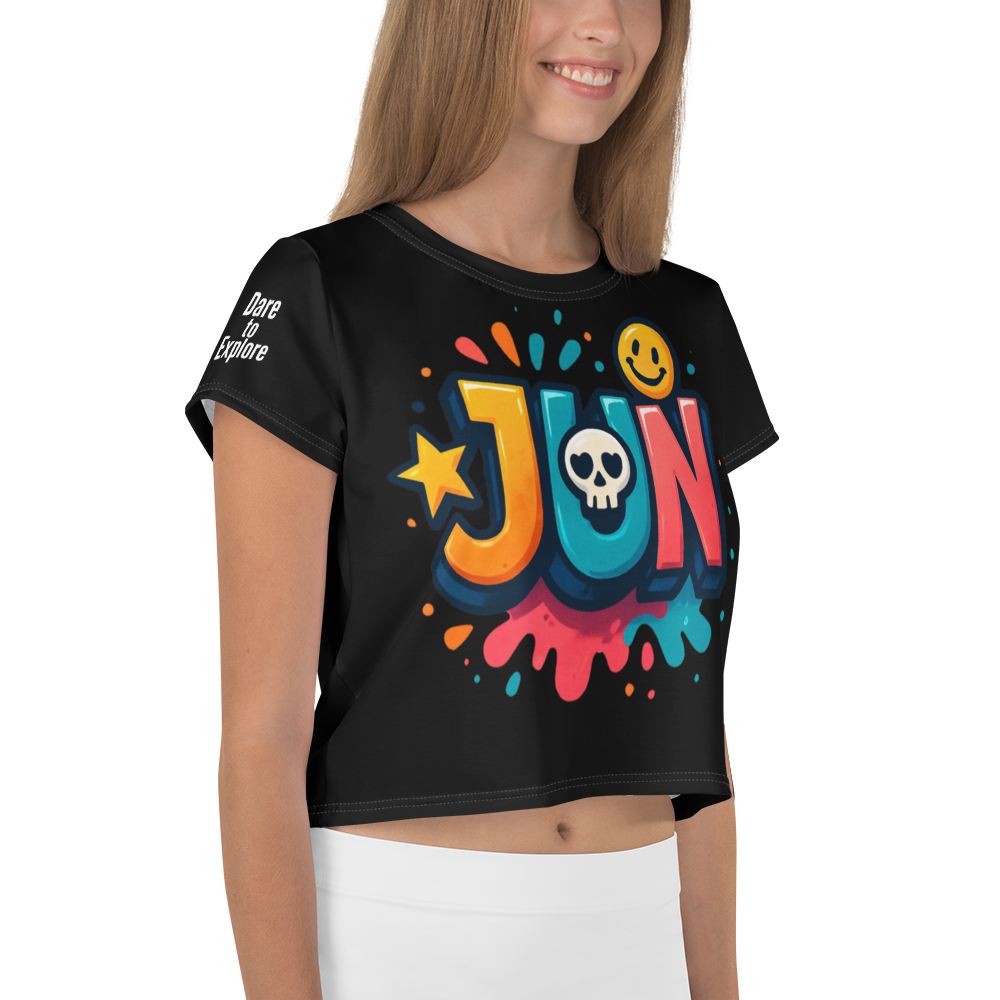 JUN CORE 01 – UNBREAKABLE SPIRIT CROP TEE （Black Edition）