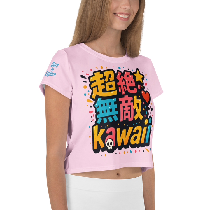 超絶無敵KAWAii 01 CROP TEE-やさしさ最強バージョン-パステルピンク