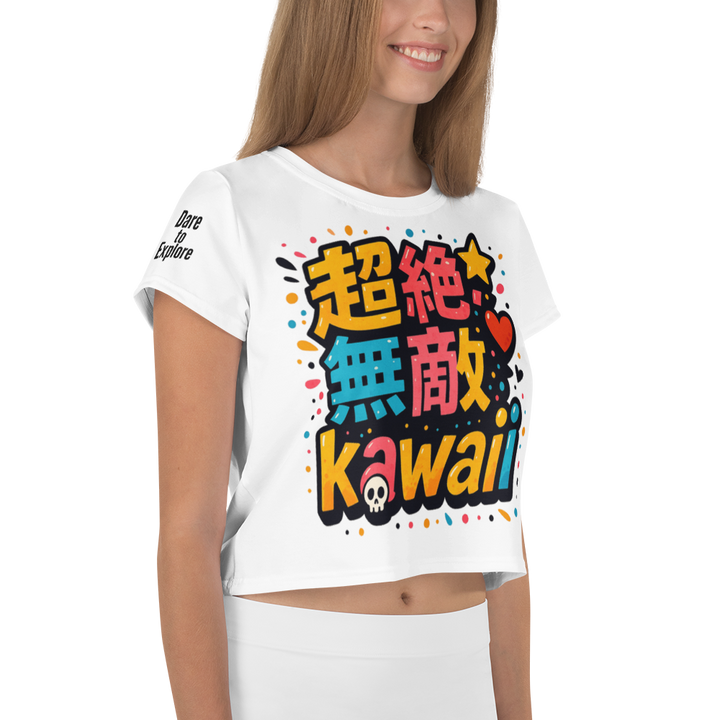 超絶無敵KAWAii 01 CROP TEE-やさしさ最強バージョン-ホワイト