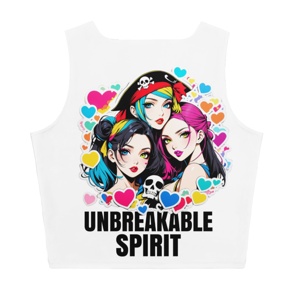 UNBREAKABLE SPIRIT 01 – JUN Crop Tank Top [White]