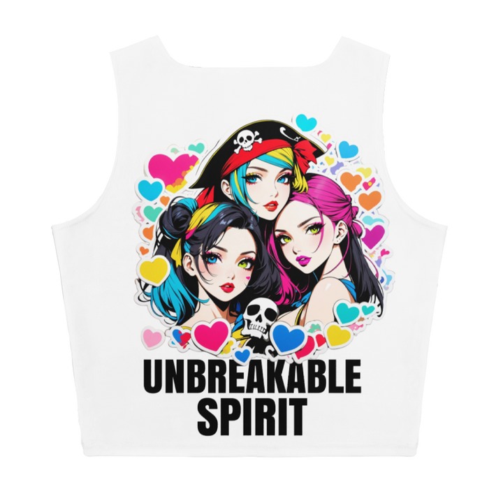 UNBREAKABLE SPIRIT 01 – JUN Crop Tank Top [White]