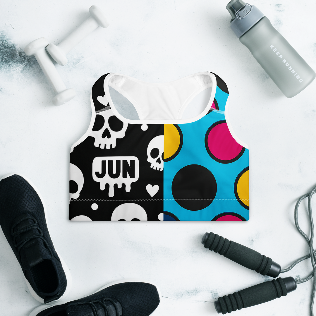 Sweet to the Bone 06 – Pop Skull Dots Padded Sports Bra