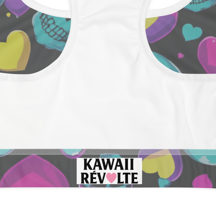 Sweet to the Bone 05 – Candy Skull Hearts Padded Sports Bra