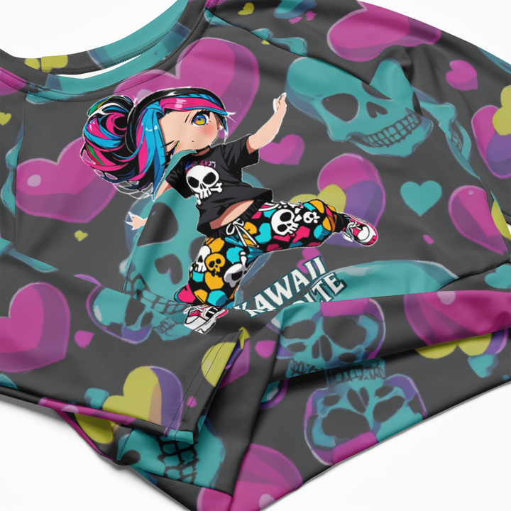 KAWAII RÉVOLTE 01 – Recycled Long-Sleeve Crop Top