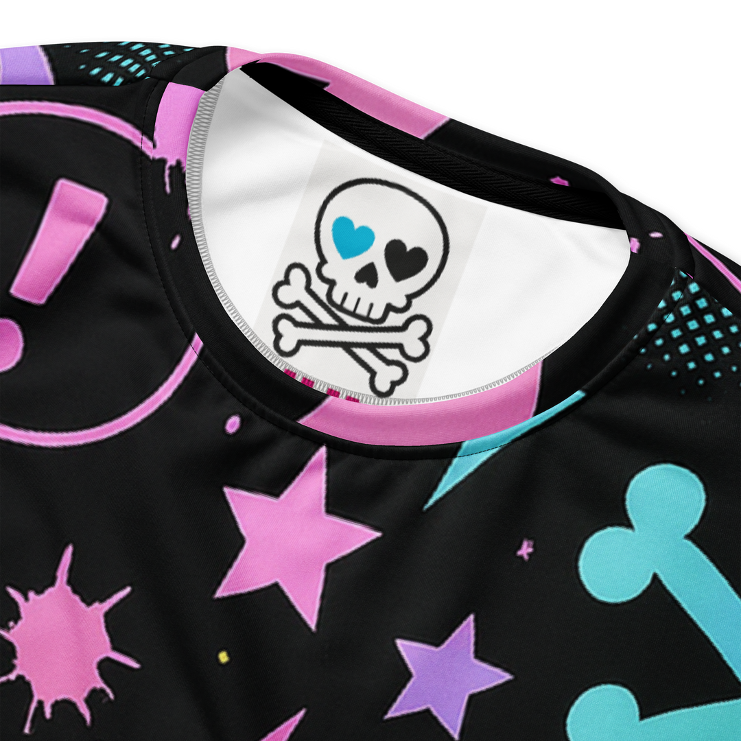 PASTEL NIGHT 03 – Kawaii Skull（Unisex Recycled Sweatshirt）