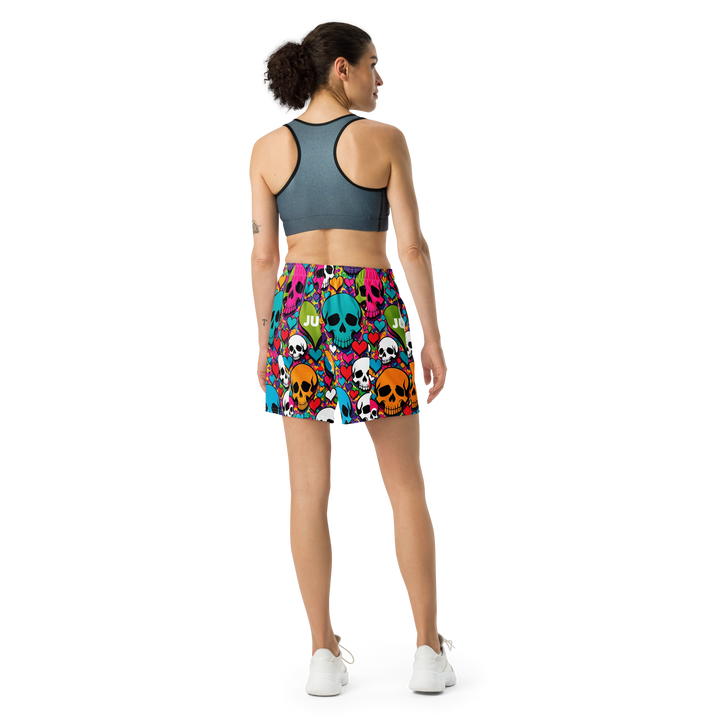 RISE ABOVE 01 POP SKULL Unisex Athletic Long Shorts