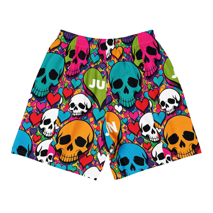 RISE ABOVE 01 POP SKULL Unisex Athletic Long Shorts
