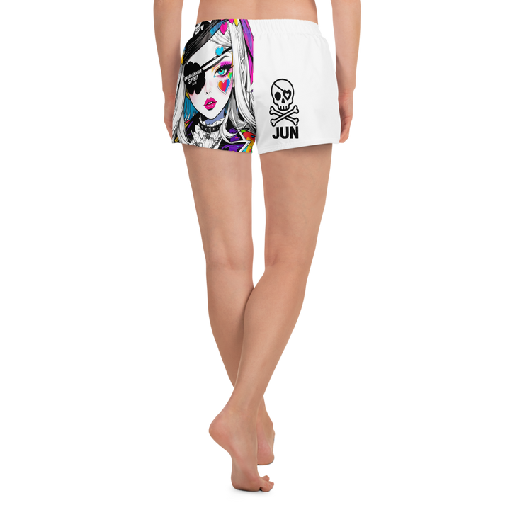 UNBREAKABLE SPIRIT 02 – JUN Unisex Athletic Shorts [White]