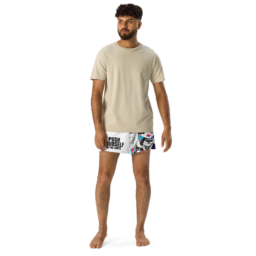 UNBREAKABLE SPIRIT 02 – JUN Unisex Athletic Shorts [White]
