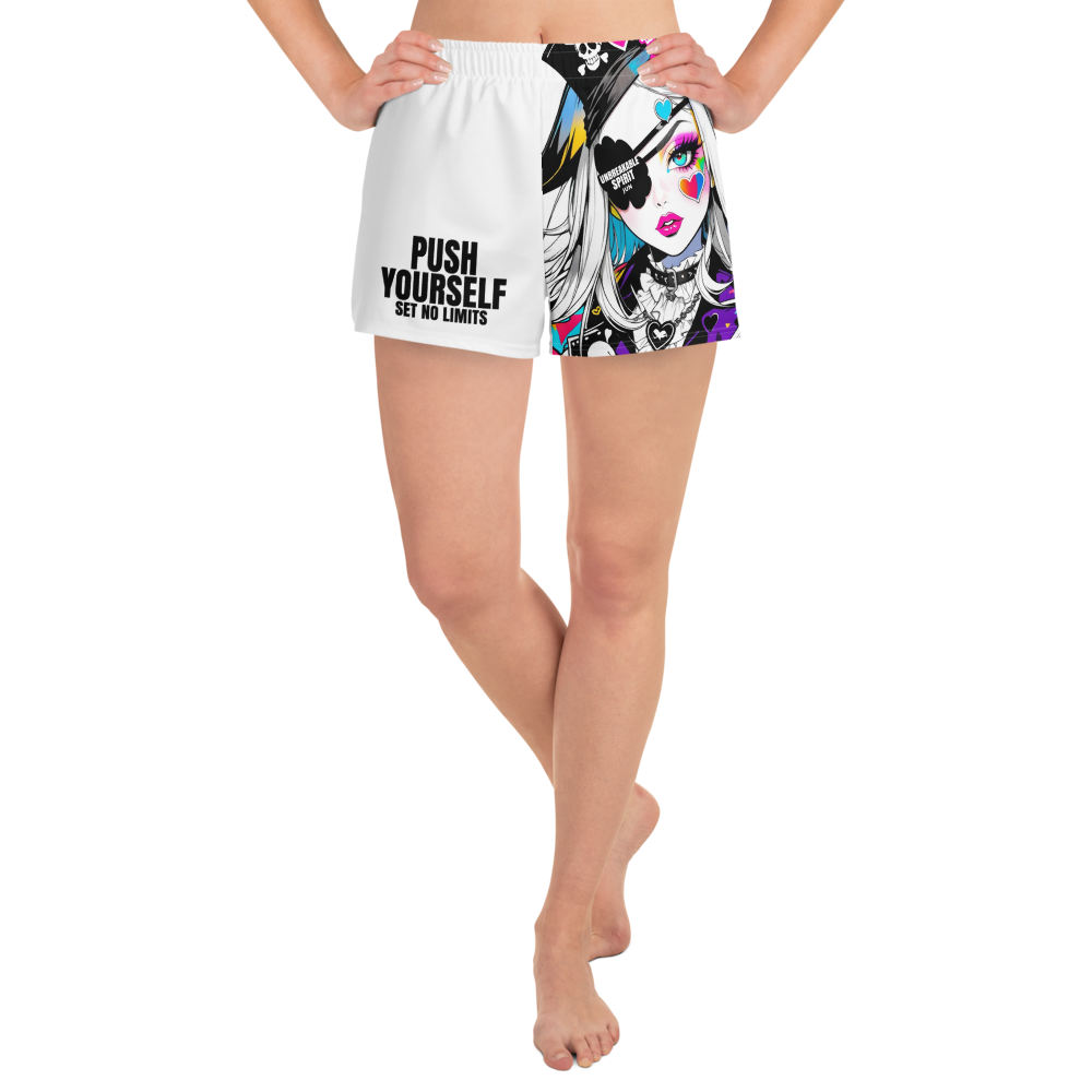 UNBREAKABLE SPIRIT 02 – JUN Unisex Athletic Shorts [White]