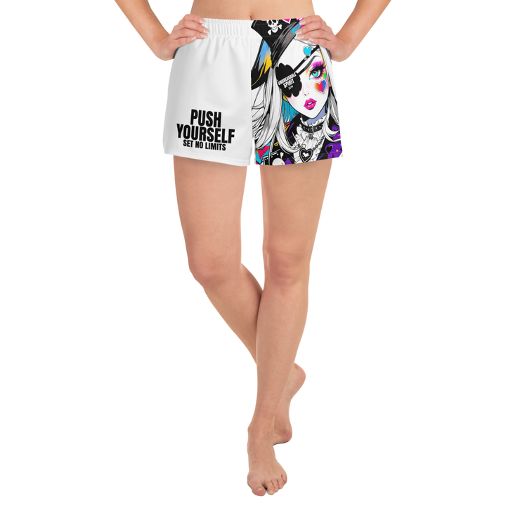 UNBREAKABLE SPIRIT 02 – JUN Unisex Athletic Shorts [White]