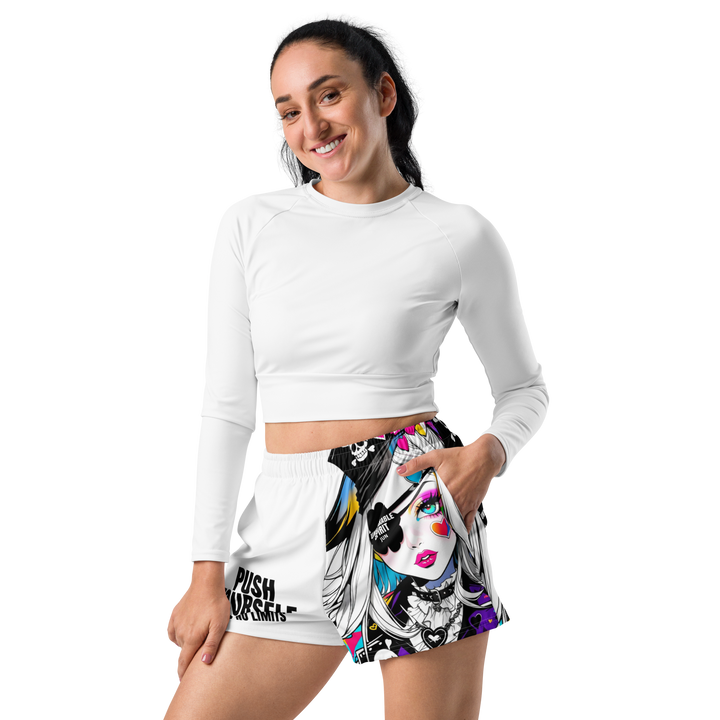 UNBREAKABLE SPIRIT 02 – JUN Unisex Athletic Shorts [White]