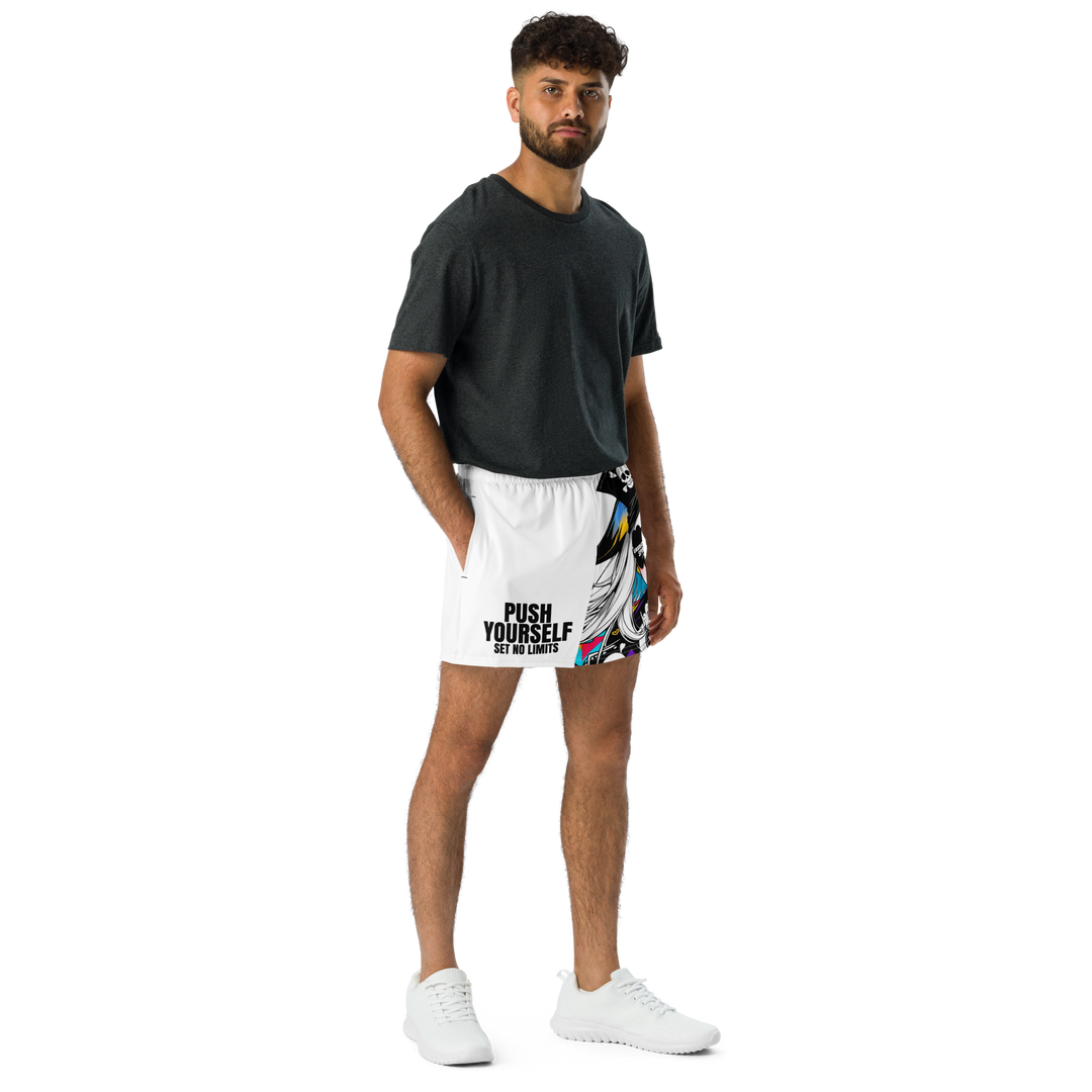 UNBREAKABLE SPIRIT 02 – JUN Unisex Athletic Shorts [White]