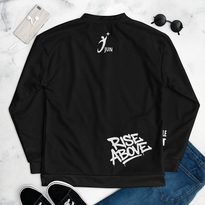 RISE ABOVE 01｜Unisex Bomber Jacket – BLACKOUT CORE