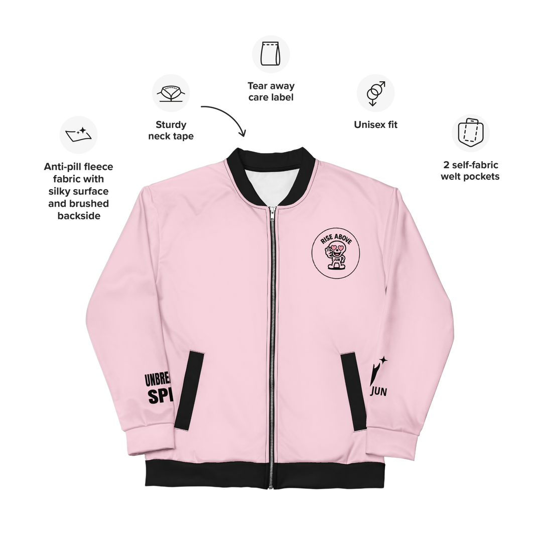 RISE ABOVE 04｜Unisex Bomber Jacket – SAKURA EDGE