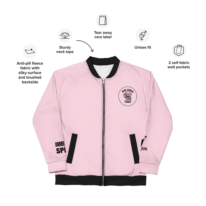 RISE ABOVE 04｜Unisex Bomber Jacket – SAKURA EDGE