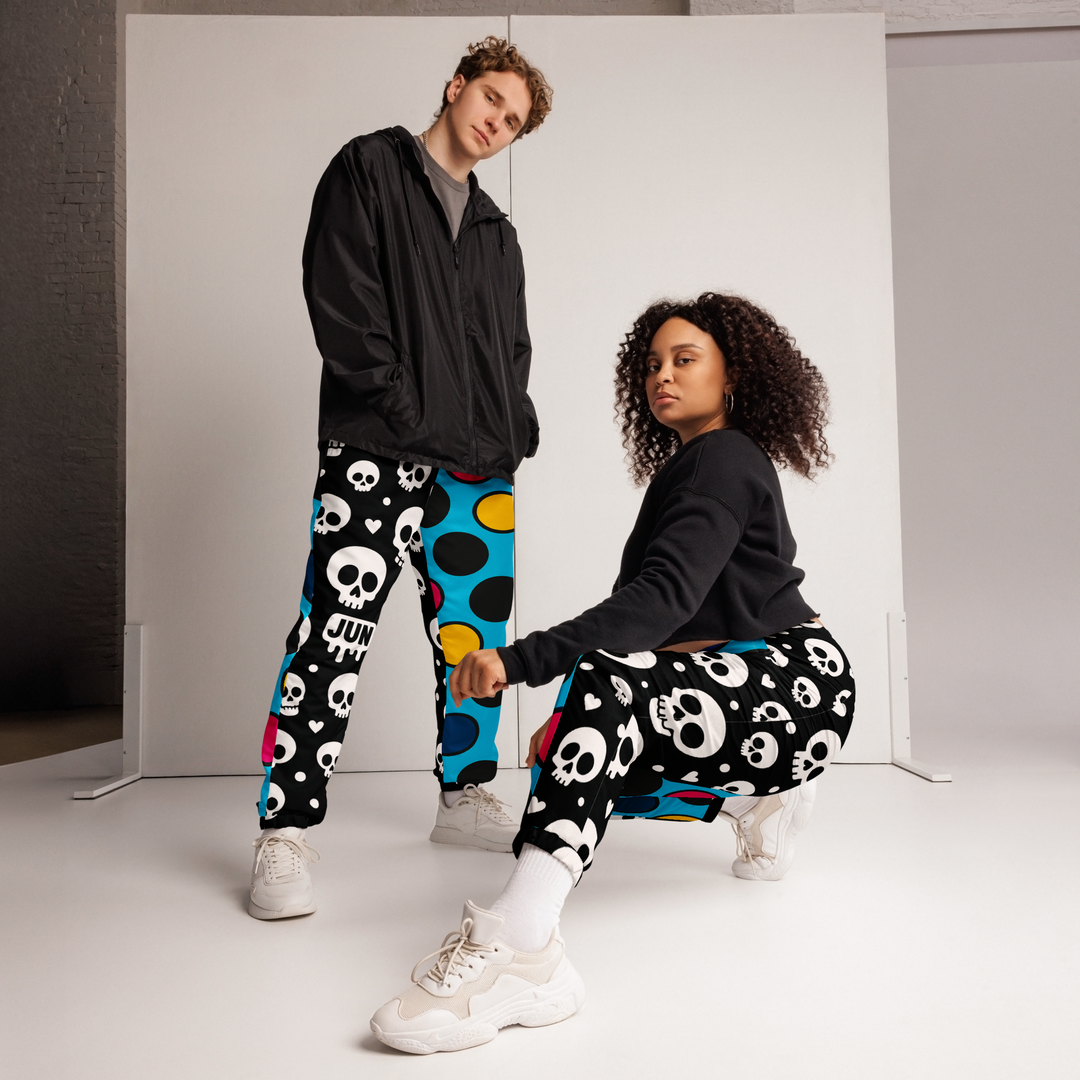Sweet to the Bone 02 – Pop Skull Dots Track Pants（ユニセックス）