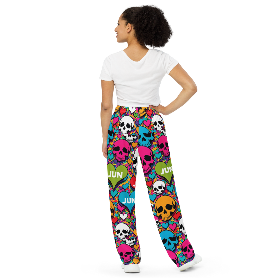 SKULL POP REBEL 01 Wide-Leg Pants