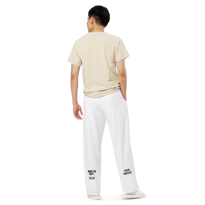 BORN TO DEFY 01 Wide-Leg Pants White