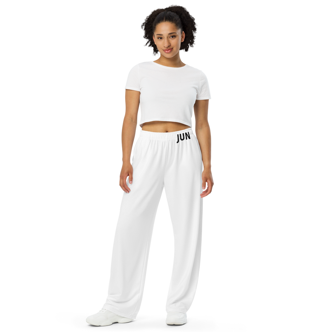 BORN TO DEFY 01 Wide-Leg Pants White