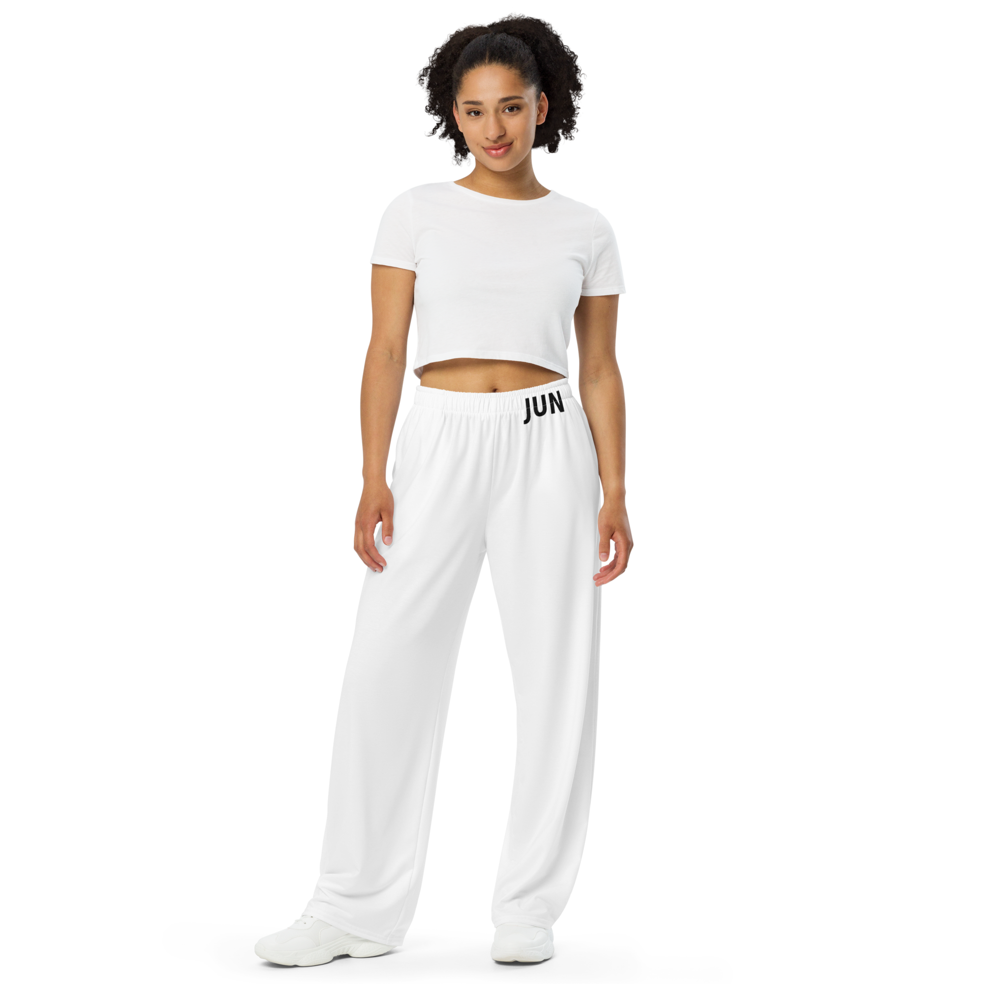 BORN TO DEFY 01 Wide-Leg Pants White