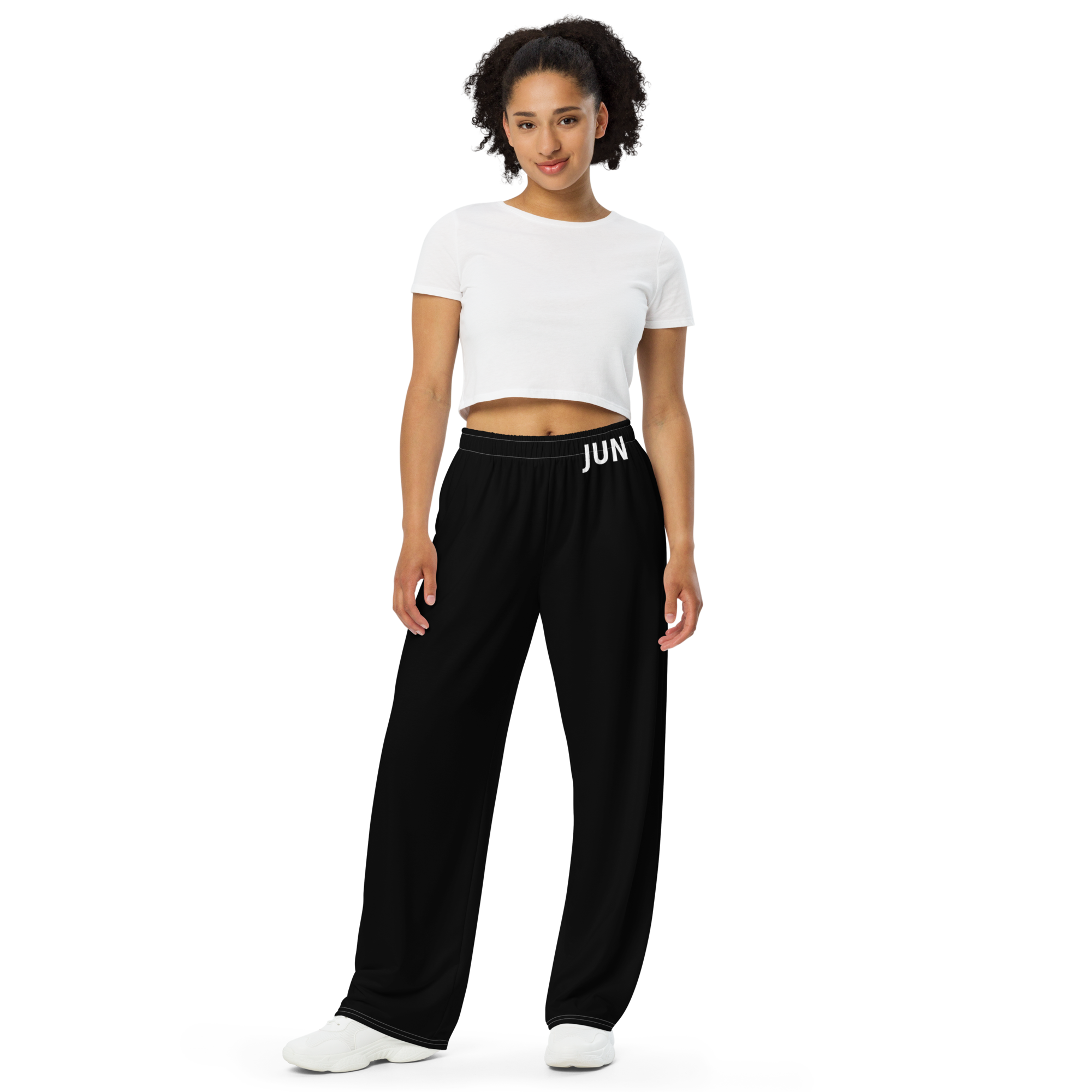 BORN TO DEFY 01 Wide-Leg Pants Black