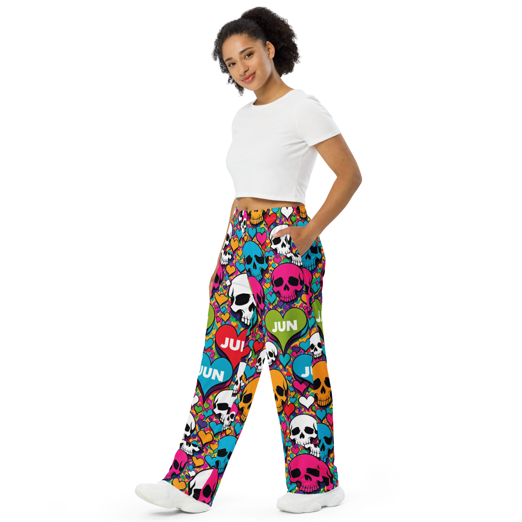 SKULL POP REBEL 01 Wide-Leg Pants