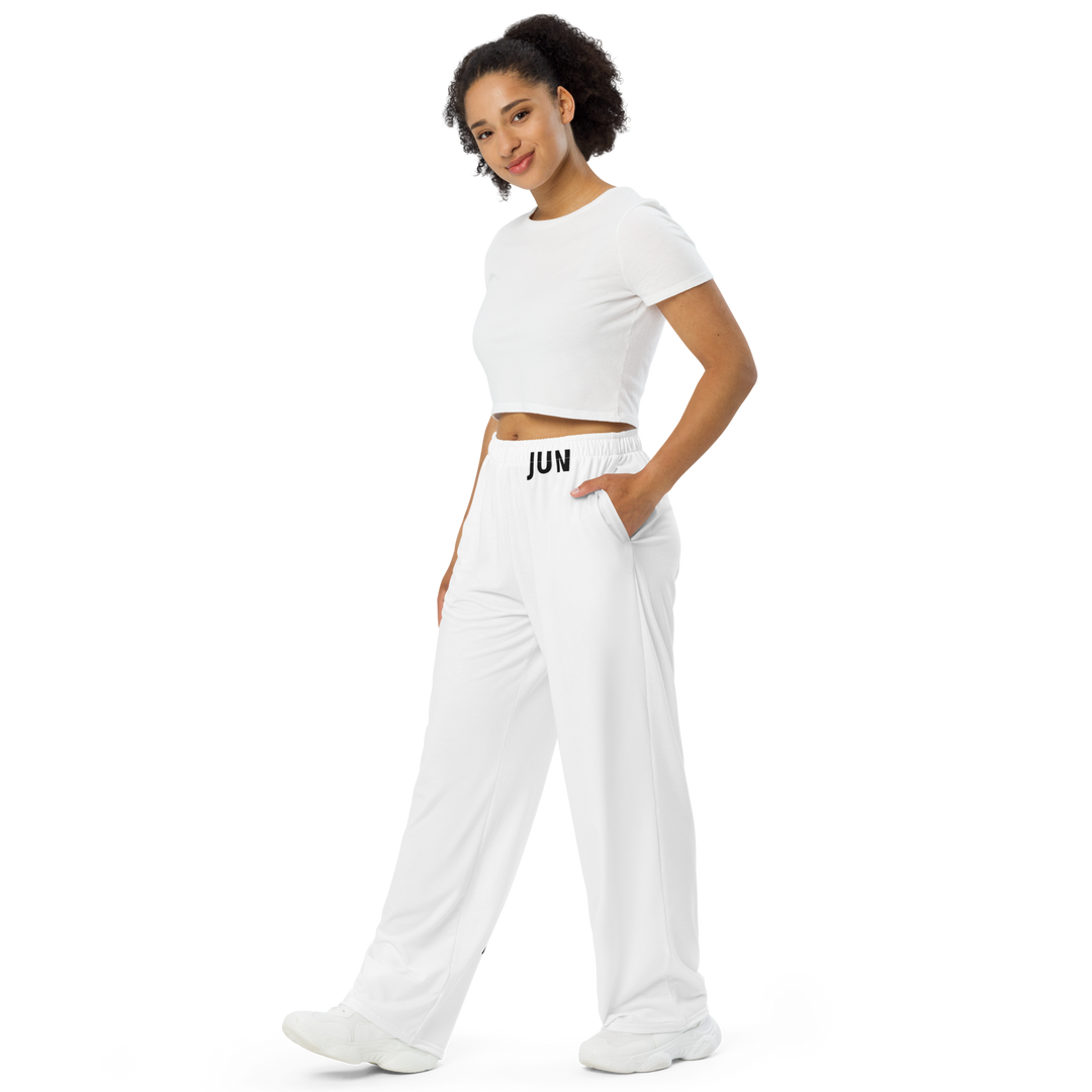 BORN TO DEFY 01 Wide-Leg Pants White