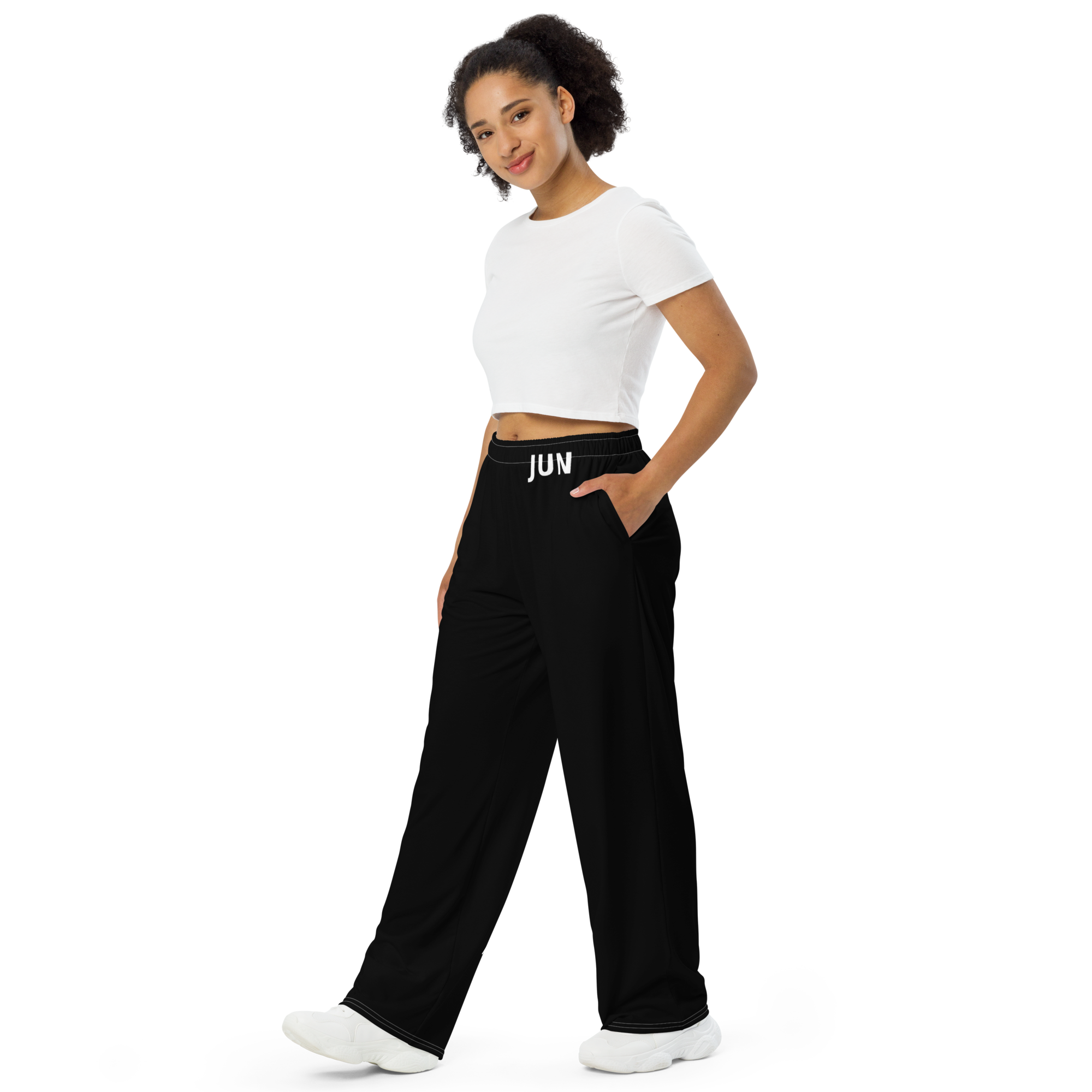 BORN TO DEFY 01 Wide-Leg Pants Black