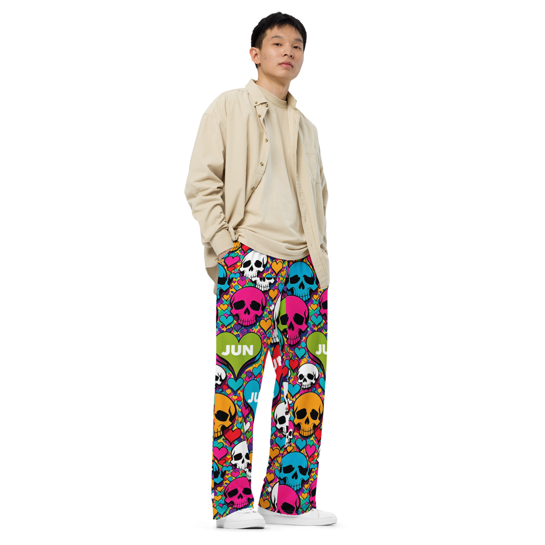 SKULL POP REBEL 01 Wide-Leg Pants