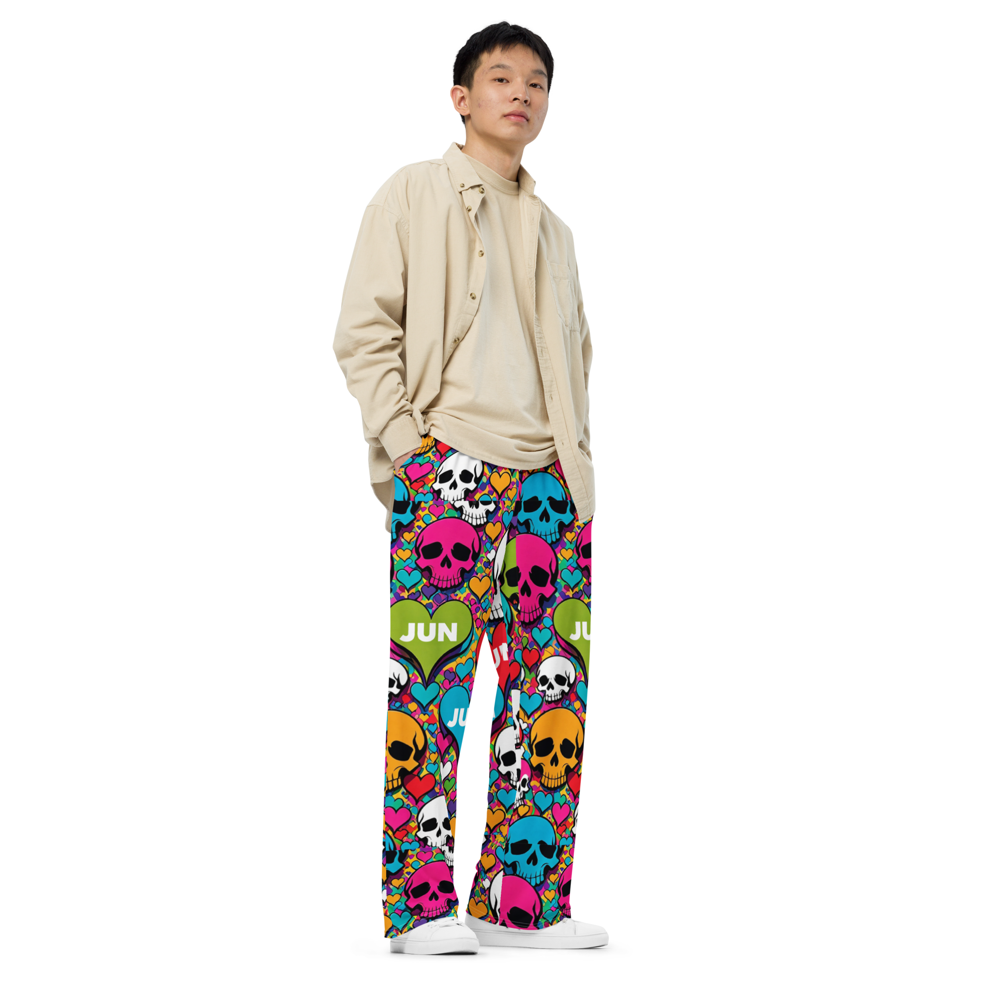 SKULL POP REBEL 01 Wide-Leg Pants