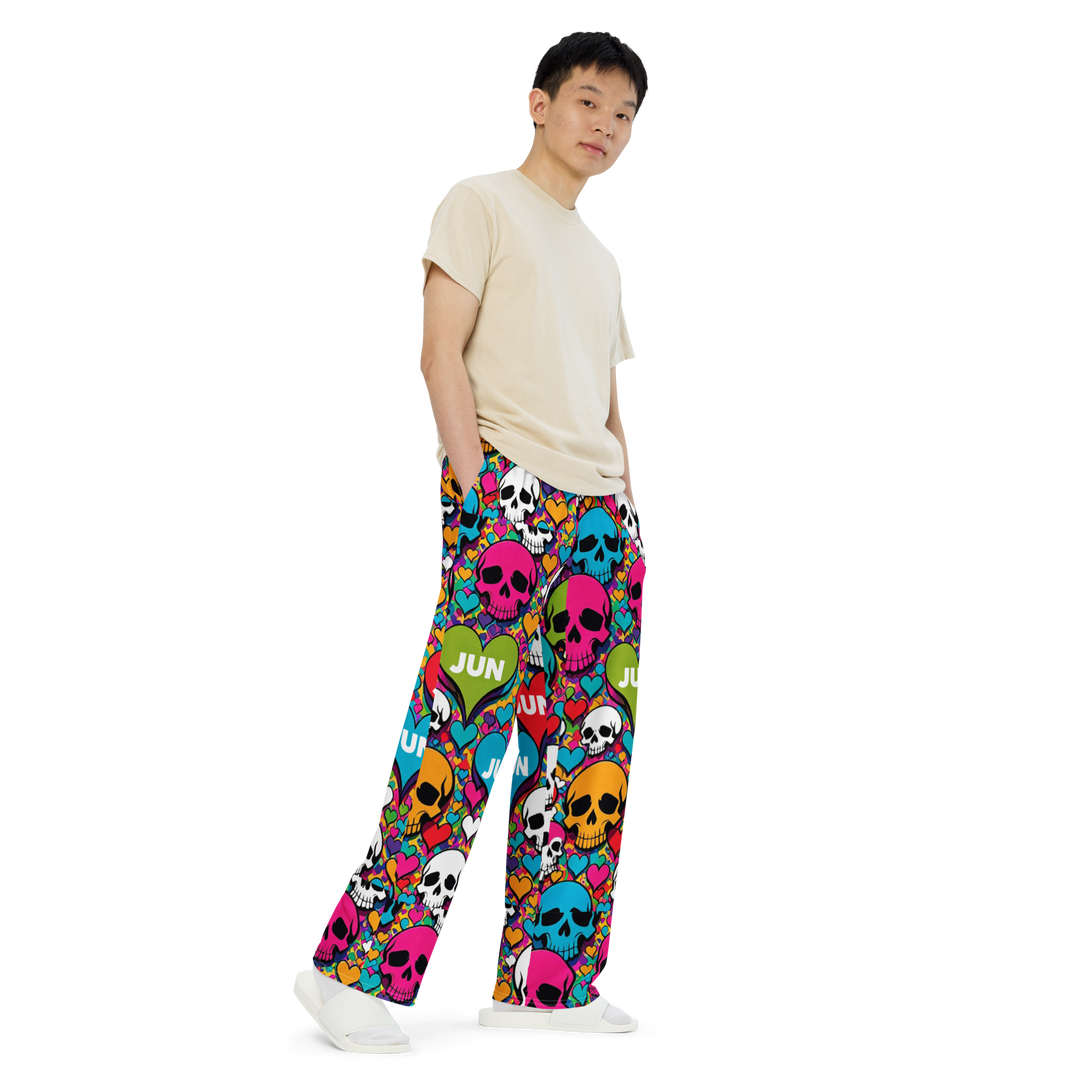 SKULL POP REBEL 01 Wide-Leg Pants