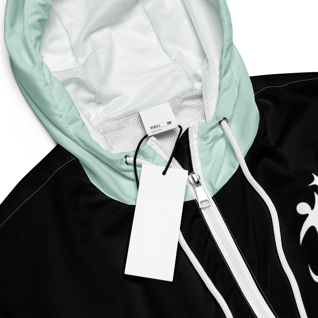 HEARTON GIRL Cropped Windbreaker｜MINT & INK v2
