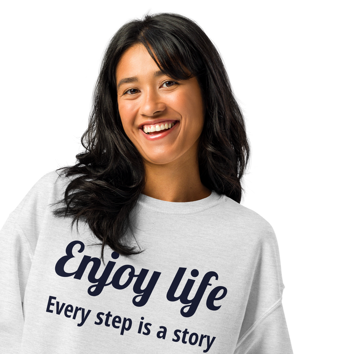 Enjoy Life 11 Crew neck sweatshirt White Grey